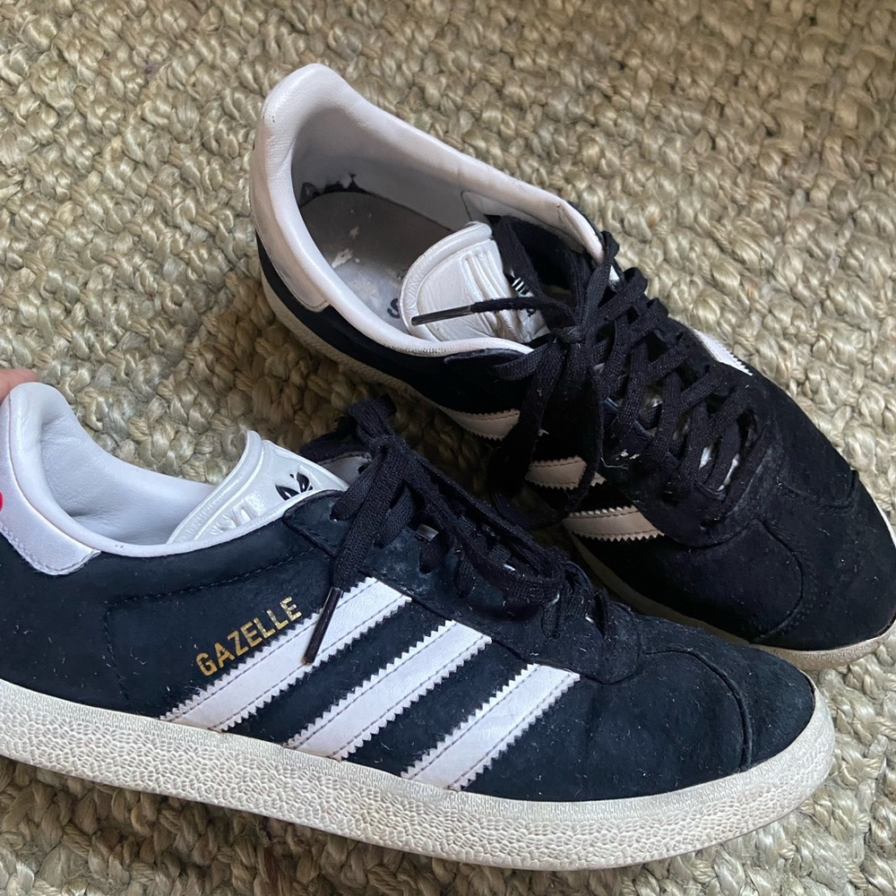 Adidas originals Gazelle trainers in black suede